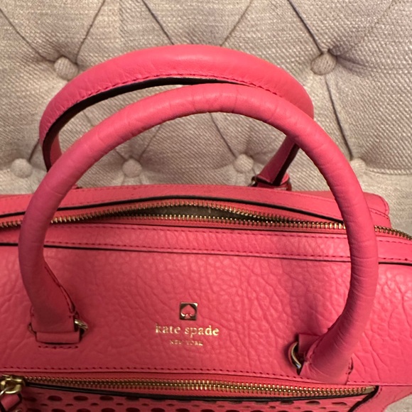 NWOT Kate Spade Coral Satchel with Perforated Design - Picture 5 of 13